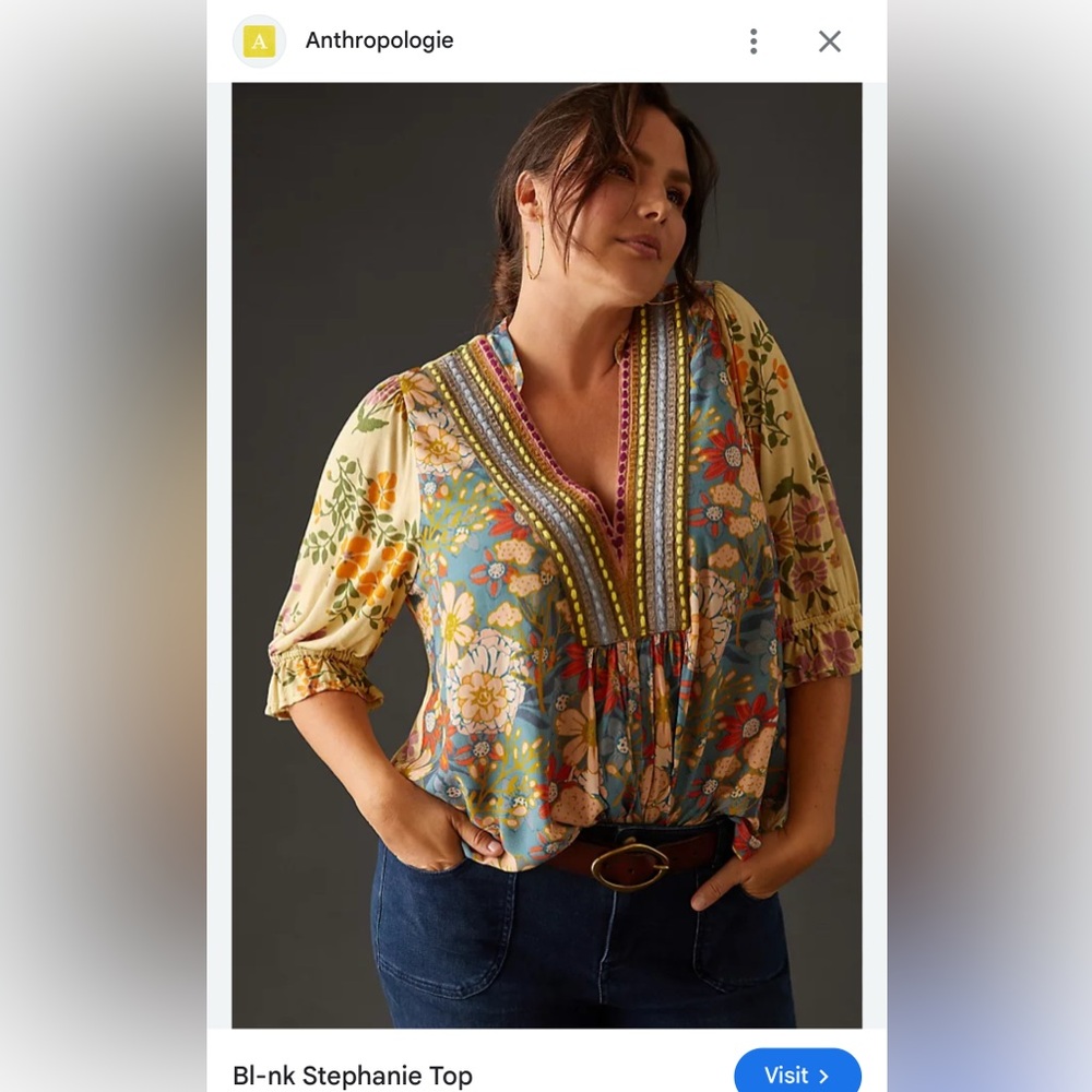 Blank London XXS Embroidered Stephanie Blouse